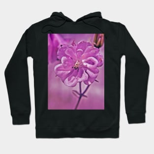 Pinker Columbine Flower Hoodie